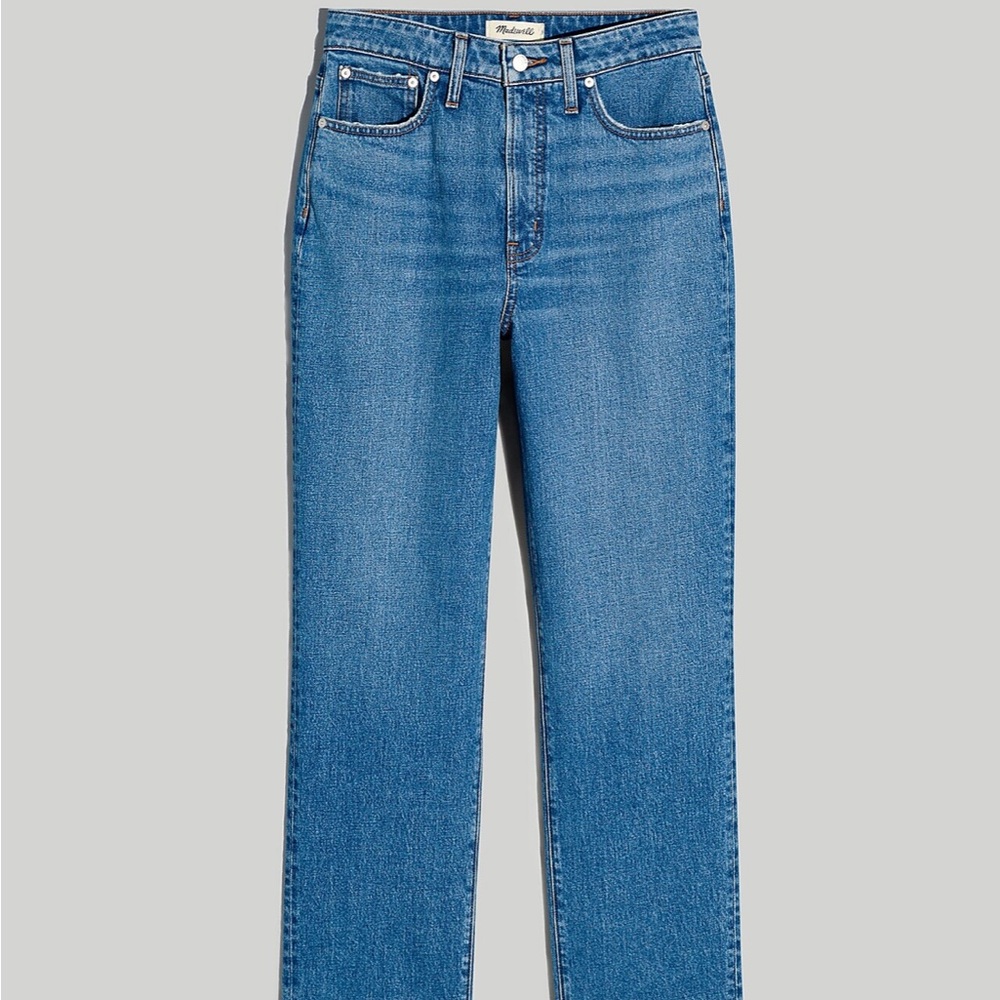 NWT Madewell Curvy Perfect Vintage Straight Jean 27 Tall Earlwood Wash 27T